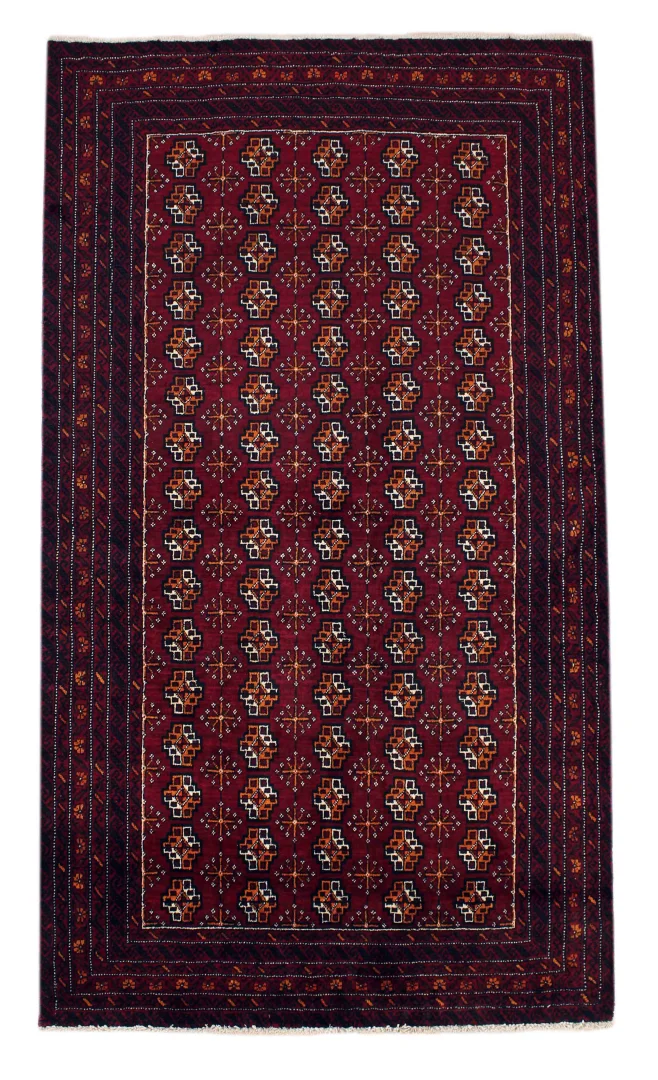 Belutsch Perserteppich 210 x 115 cm, Knotendichte 120.000 - 250.000 Knoten/m², handgeknüpft