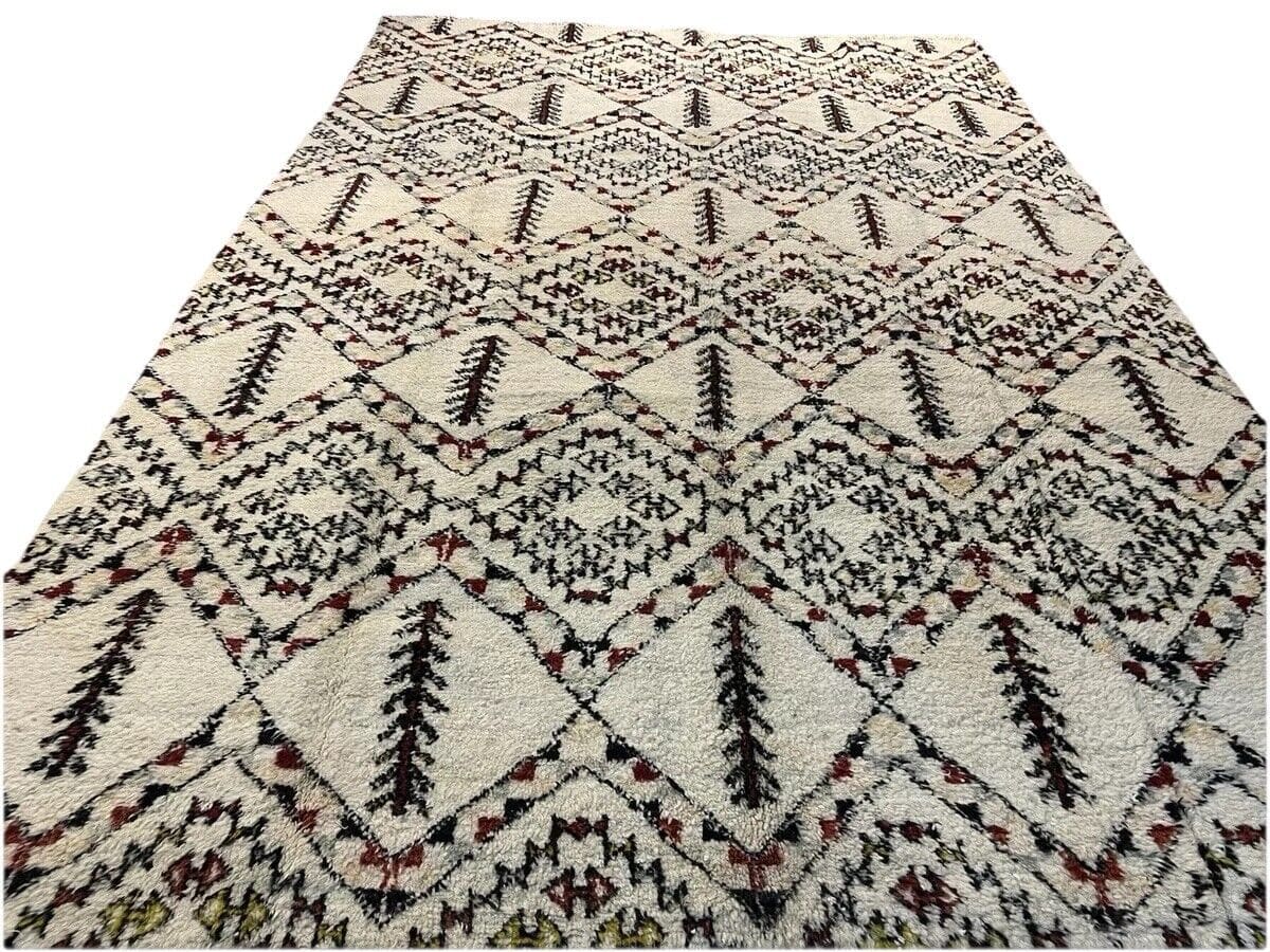 Perserteppich 395x265 cm - 100% Natur Schurwolle, Hochflor, regionales Design aus Marrakko, handgeknüpft