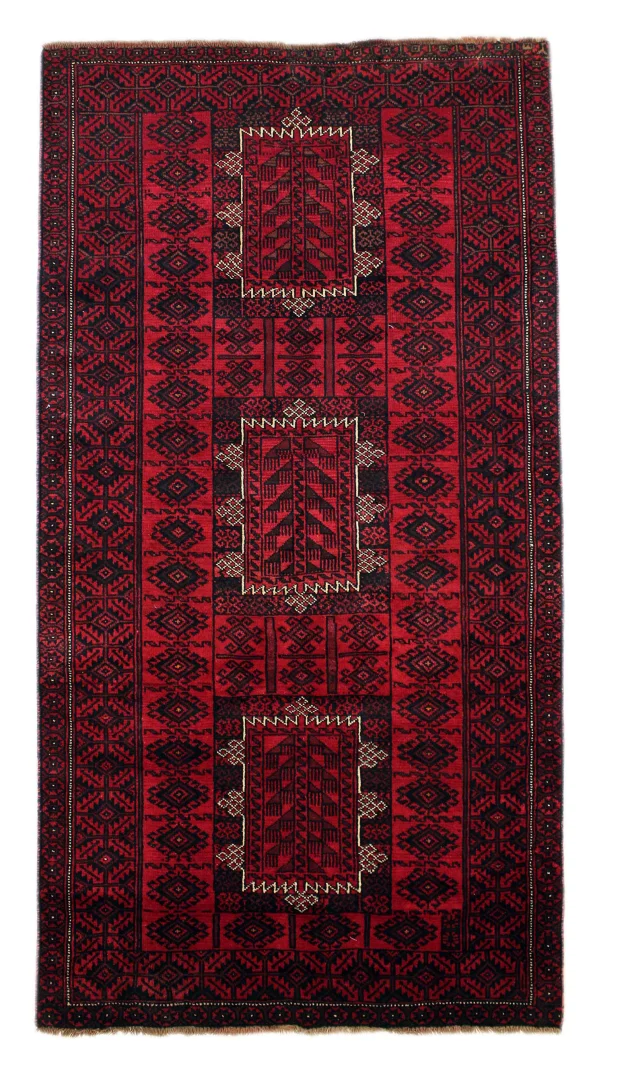 Belutsch Perserteppich 227 x 120 cm – Knotendichte 120.000 - 250.000 Knoten/m², handgeknüpft