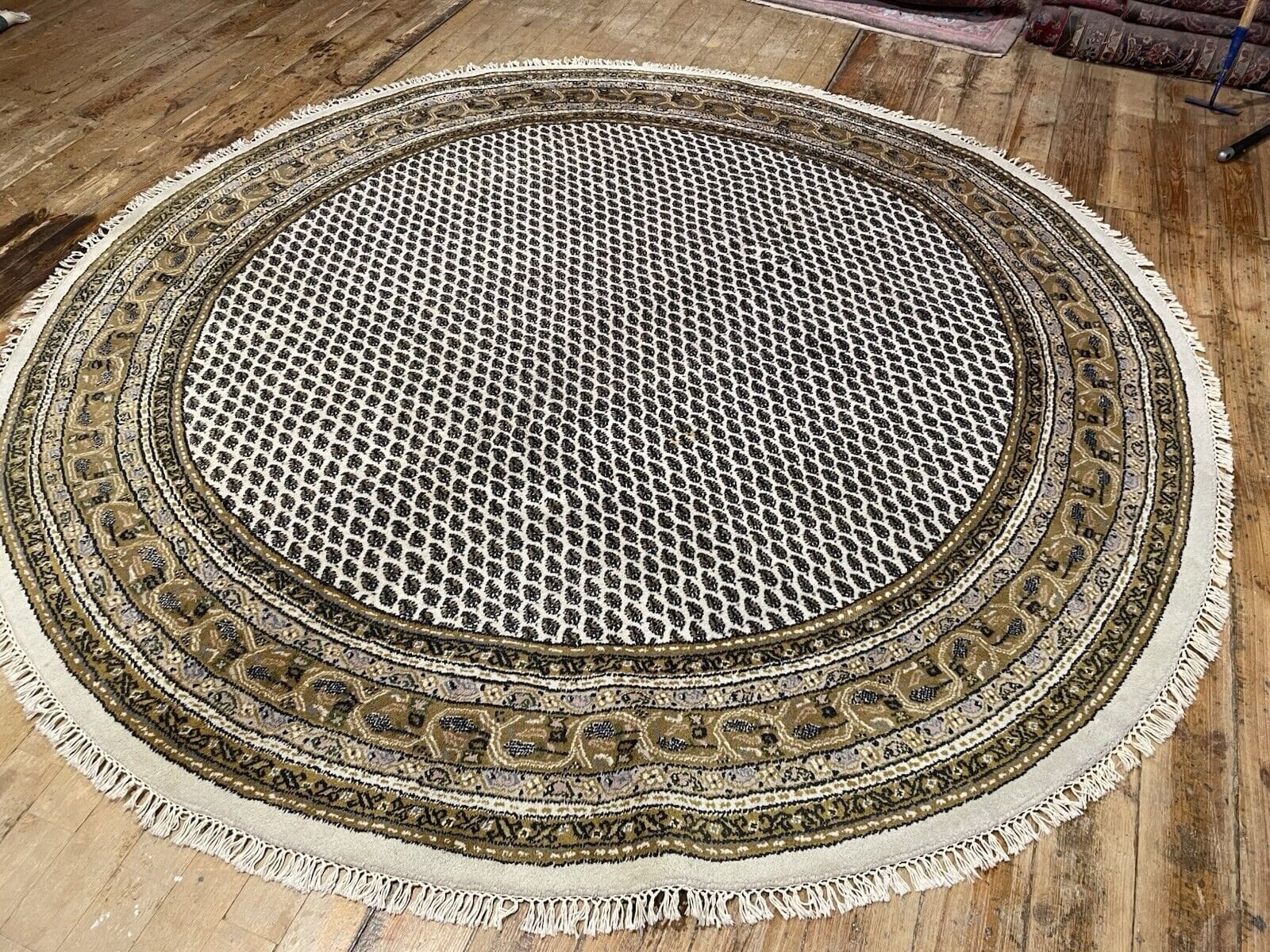 Eleganter 2,40 m Sarough Mir Perserteppich – Handgeknüpft, Top Qualität aus reiner Schurwolle, 20mm Florhöhe, zeitgemäßes Design