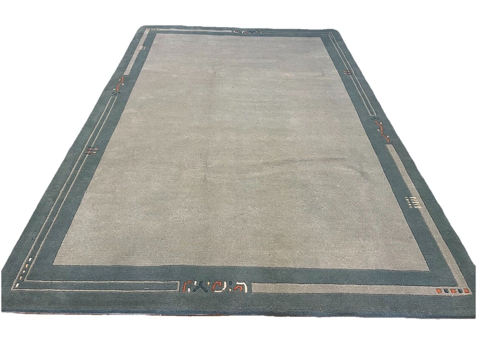 Pastell Grüner Perserteppich 300x200 cm - 100% Handgeknüpft, Nach Original Nepal Naturwolle, Flor aus Naturfarbe Beige Rosa, Top Qualität - Handgeknüpft Perserteppich
