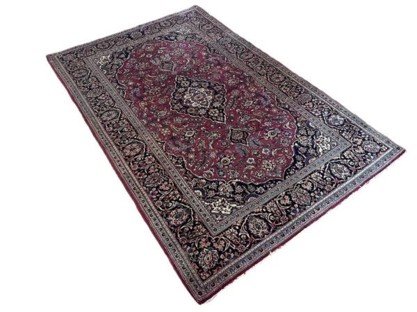 Antiker Perserteppich Keshan 210x140 cm – Top Zustand, 100% Wolle, Handgeknüpft