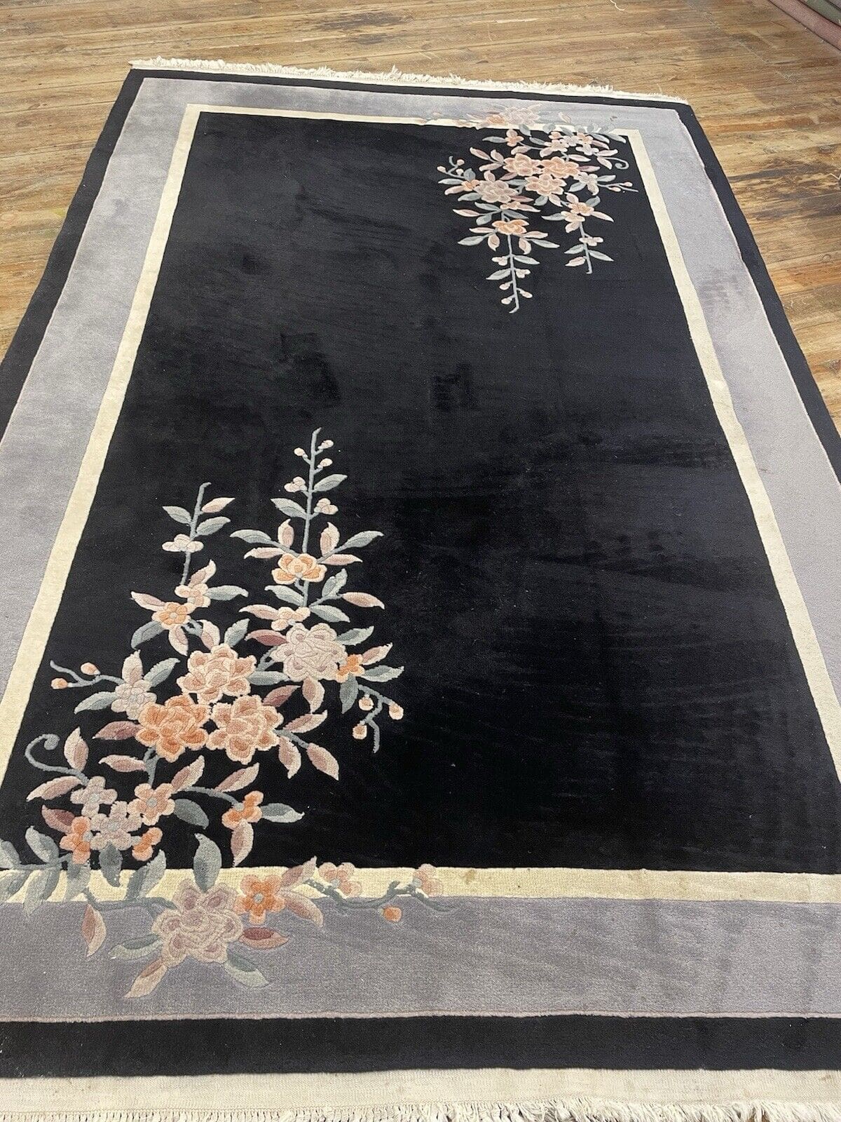 Peking Teppich 285 x 185 cm - 100% Wolle, Royal Peking Muster, Geringe Florhöhe 2 cm, Top Qualität, handgeknüpft, Perserteppich