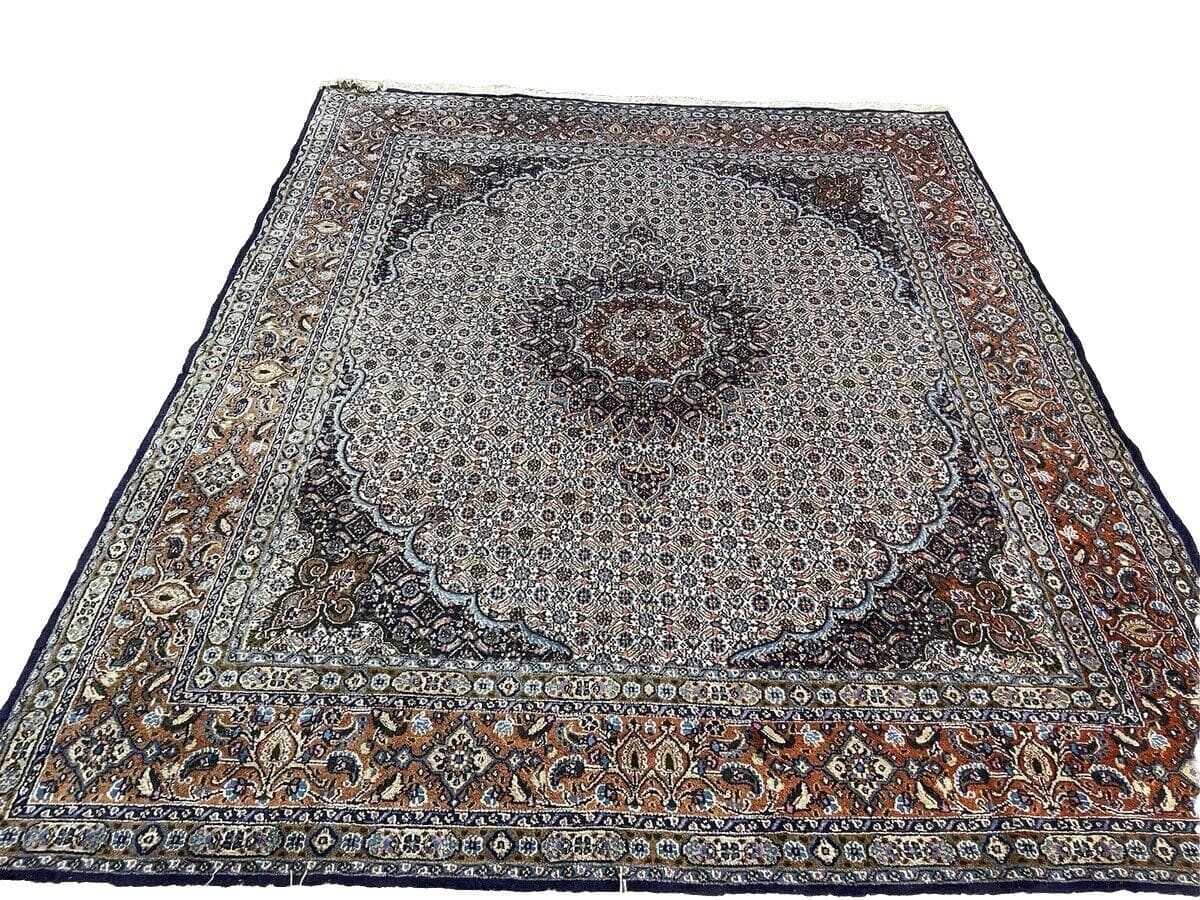 Moud Perserteppich 250x200 cm – Extrem Fein mit Seide, Herati-Muster, 6mm Florhöhe, Top Qualität, handgeknüpft