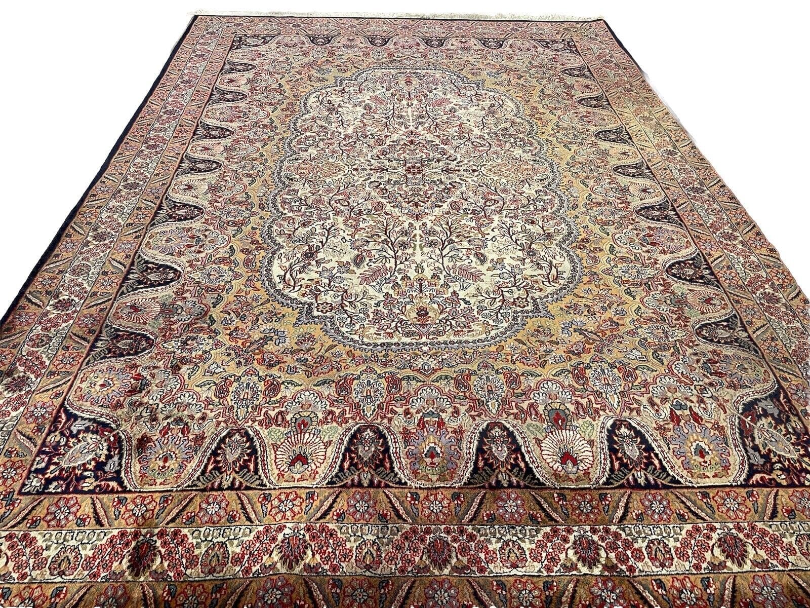Seltener Bunter Perserteppich 350x255cm - Extrem Feiner Kashmir, 100% Handgeknüpft, Feine Wolle - Hochwertige Qualität