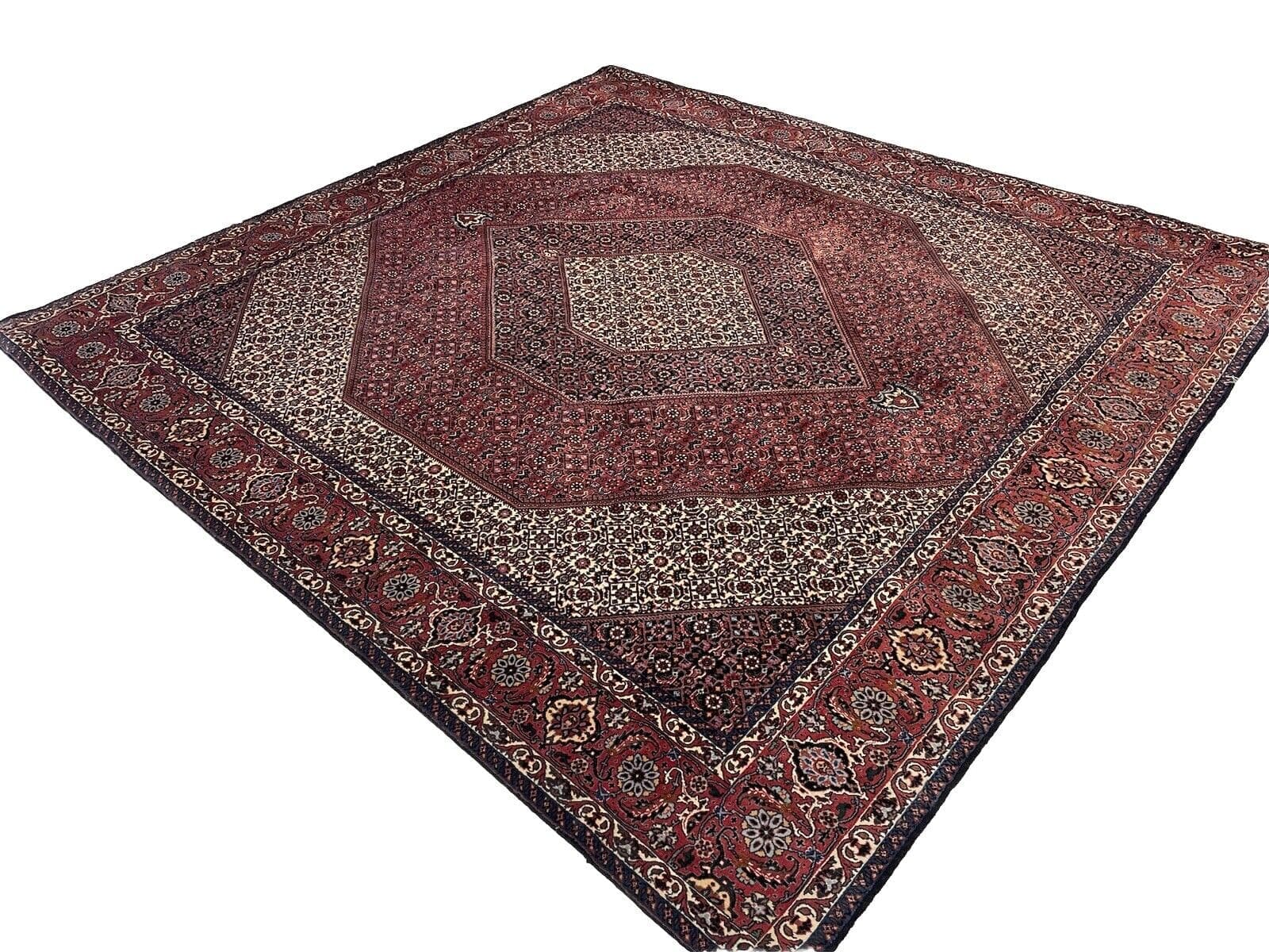 Exklusiver Sarough Perserteppich 250x200 cm - 220.000 Knoten/m², handgeknüpft, aus 100% Kaschmir Wolle, rustikal-rotes Medaillon-Muster, ideal für Fußbodenheizungen, zeitloses...