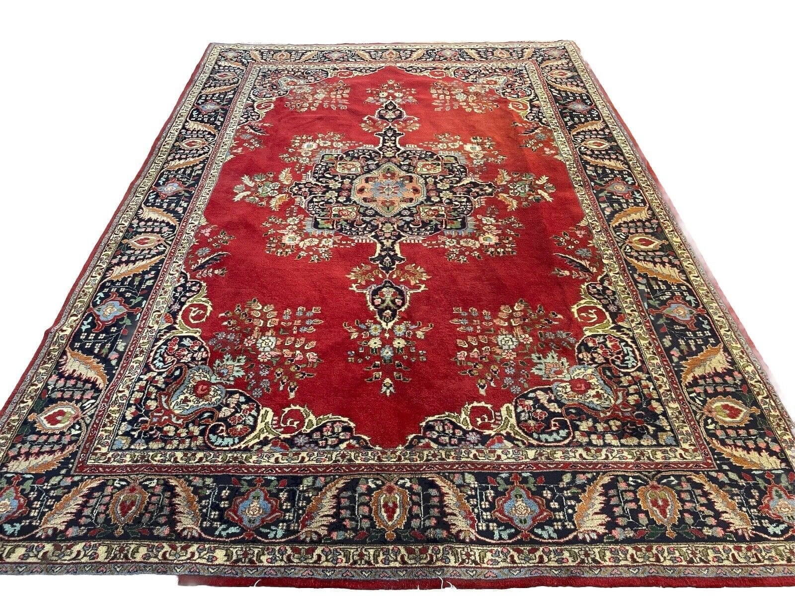 Kerman Kaschmir Perserteppich 300x205 cm - 100% reine Schurwolle, sehr guter Zustand, handgeknüpft