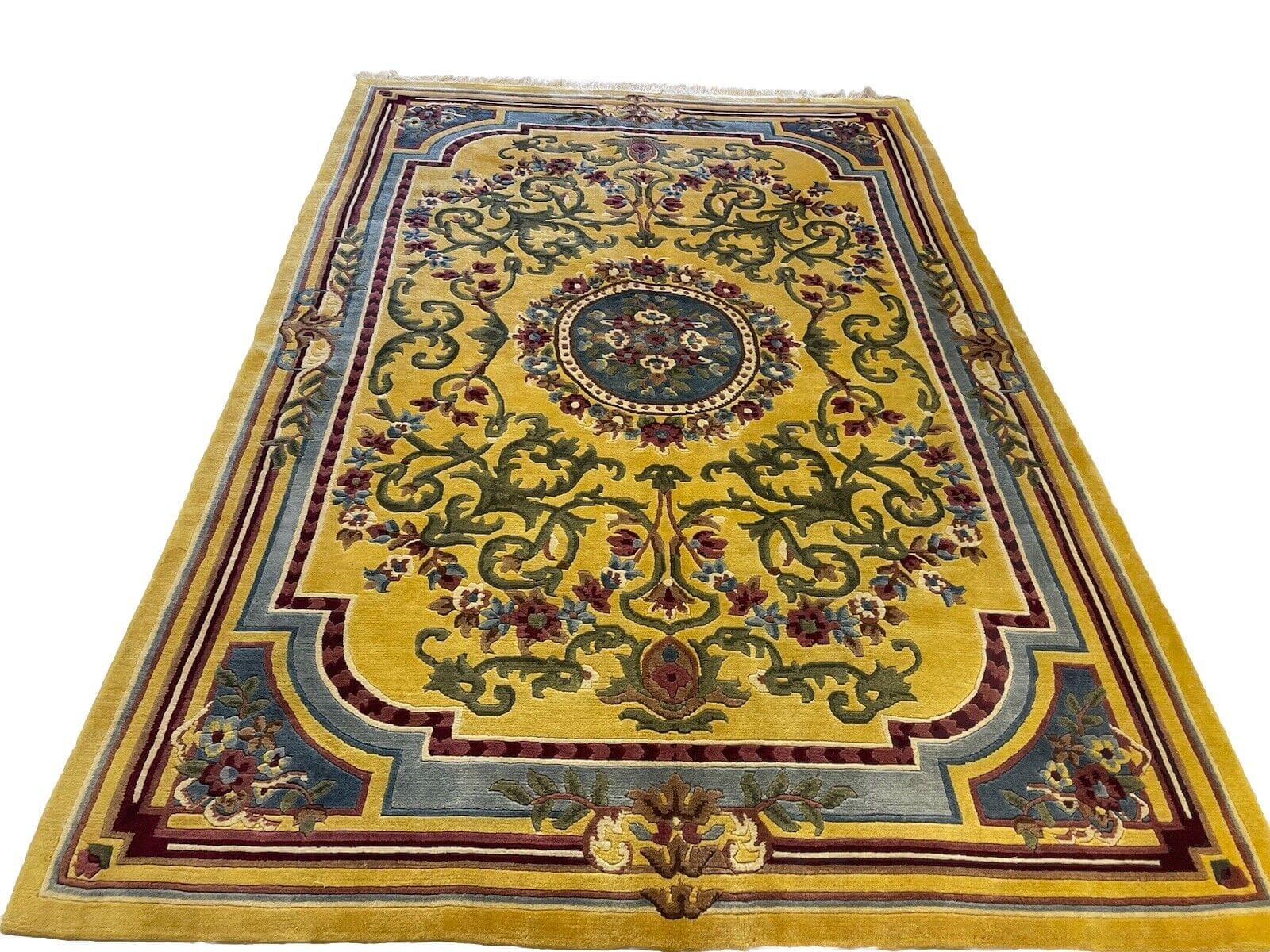 Nepal 1A Qualität Antik Teppich 270x185 cm - Seltene Musterung, Fußbodenheizung geeignet, handgeknüpft, Perserteppich