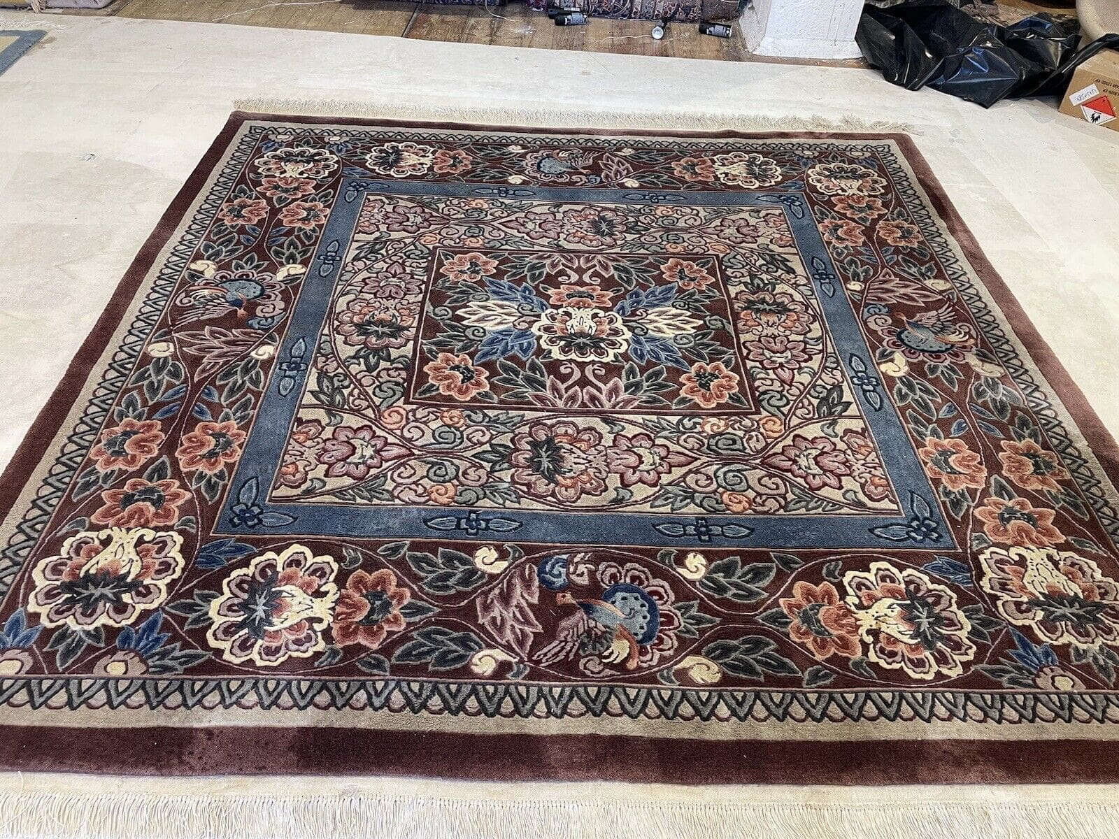 Royal Peking Perserteppich quadratisch 250/250 cm - Top Qualität, handgeknüpft, bester Originalzustand, feiner Orientteppich, super Preis-Leistungs-Verhältnis, handgeknüpft,...