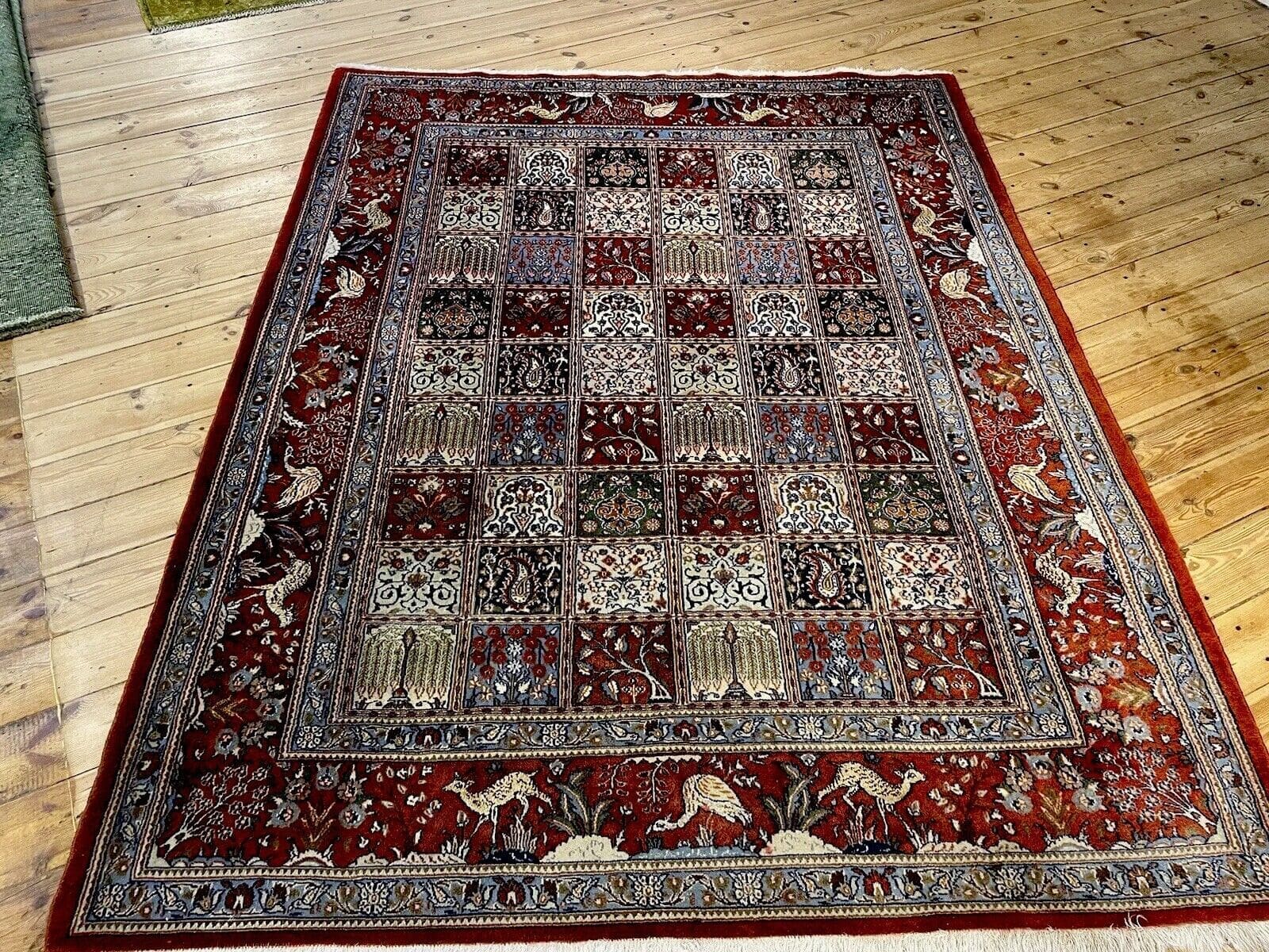 Moud Extrem Fein Mit Seide Perserteppich 230x180 cm - Edles Herati Design mit 6mm Florhöhe, Handgeknüpft, Perserteppich