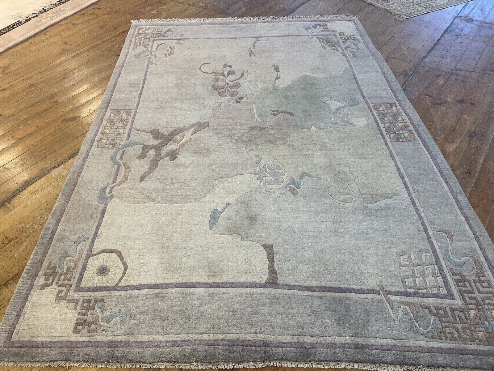 Antiker Perserteppich 290x195 cm - 1A Qualität, seltene Muster, handgeknüpft aus Nepal, Schurwolle