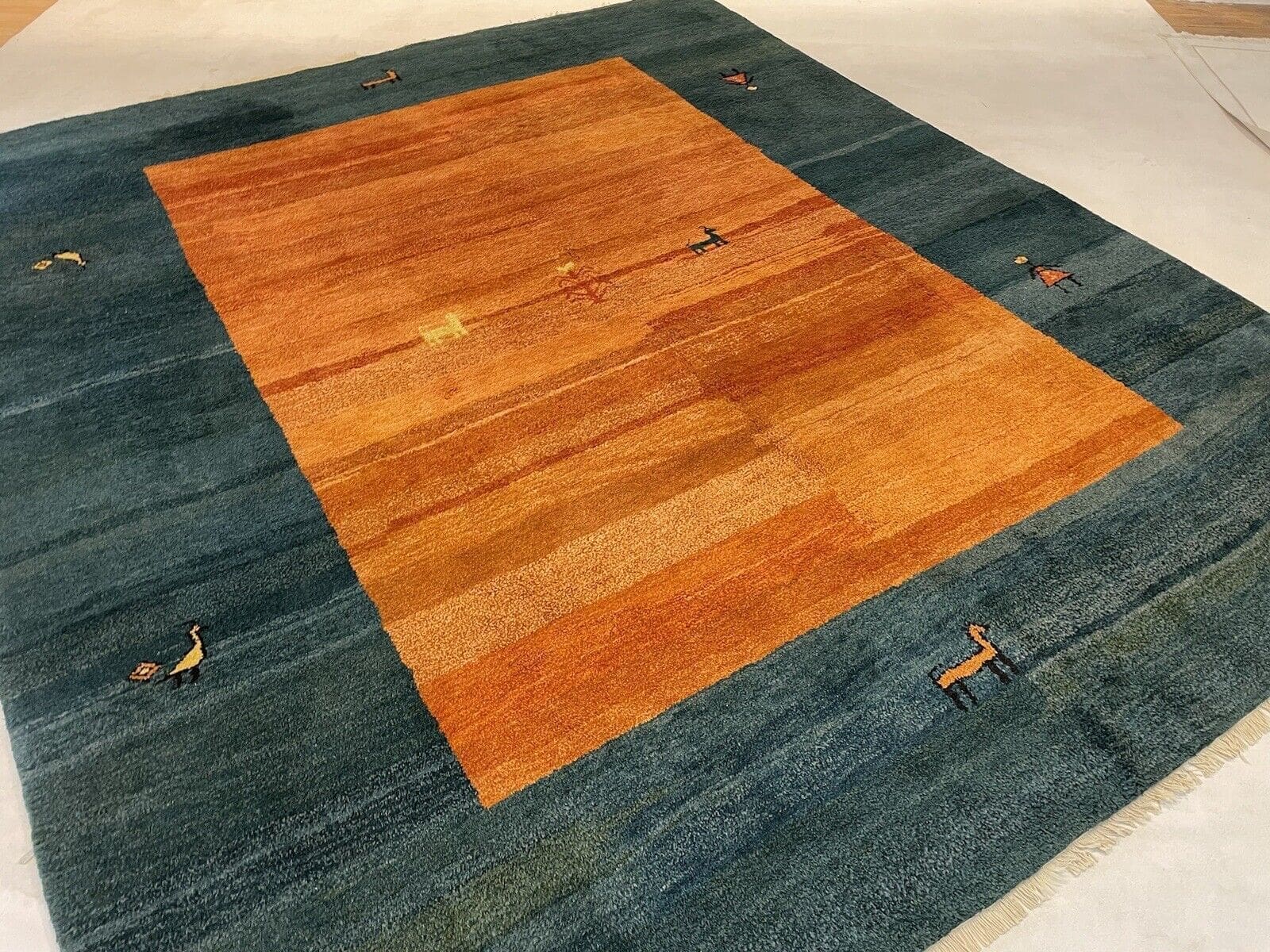 Außergewöhnlicher handgeknüpfter Perserteppich Gabbe 305x260 cm - ca. 280.000 Knoten/m² - 100% Schurwolle - Top Qualität, greif zu! - handgeknüpft, Perserteppich