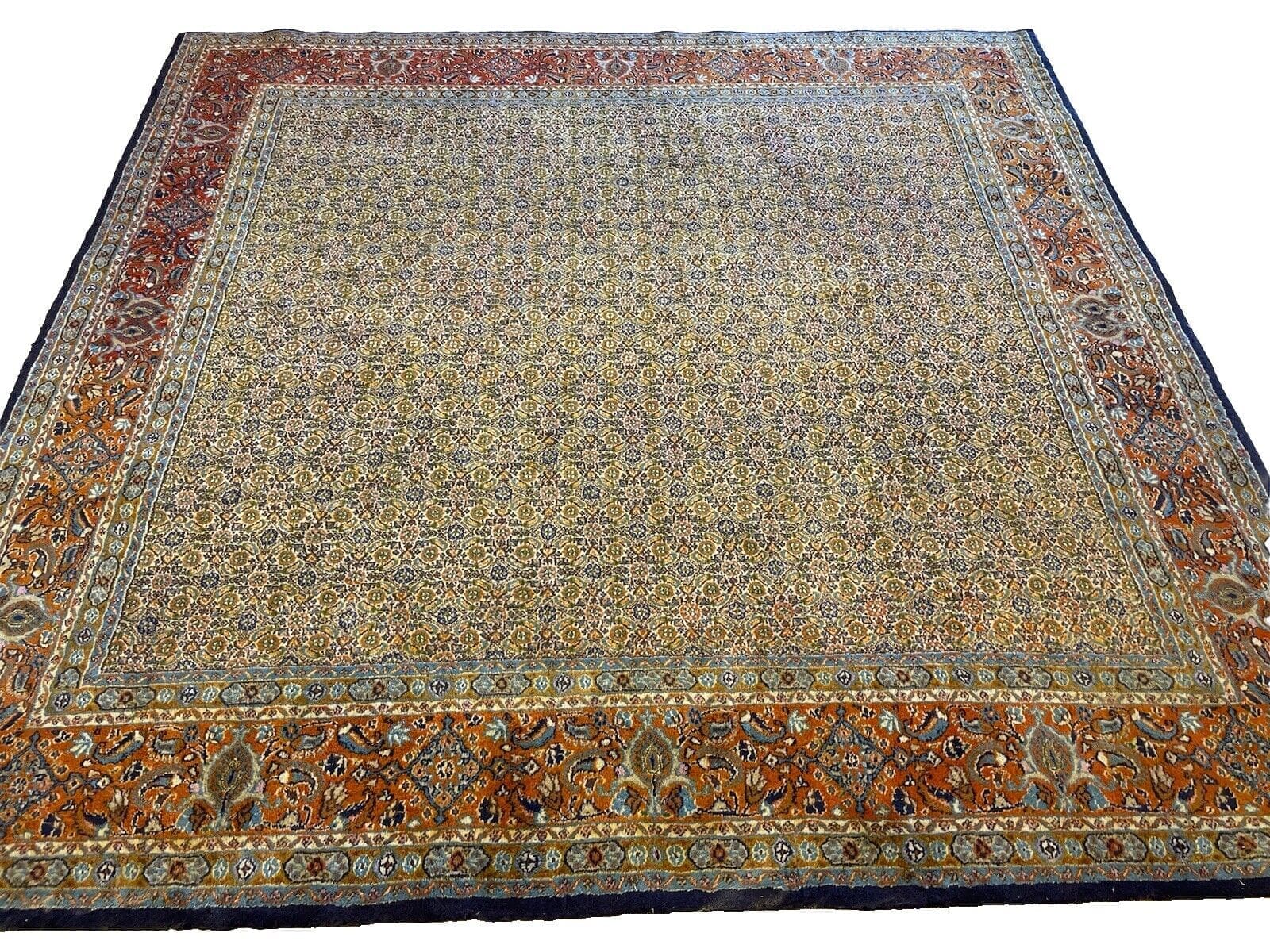 Moud Extrem Fein Mit Seide 240x190 cm – Herati-Design, 6mm Florhöhe, für Fußbodenheizung – handgeknüpft Perserteppich