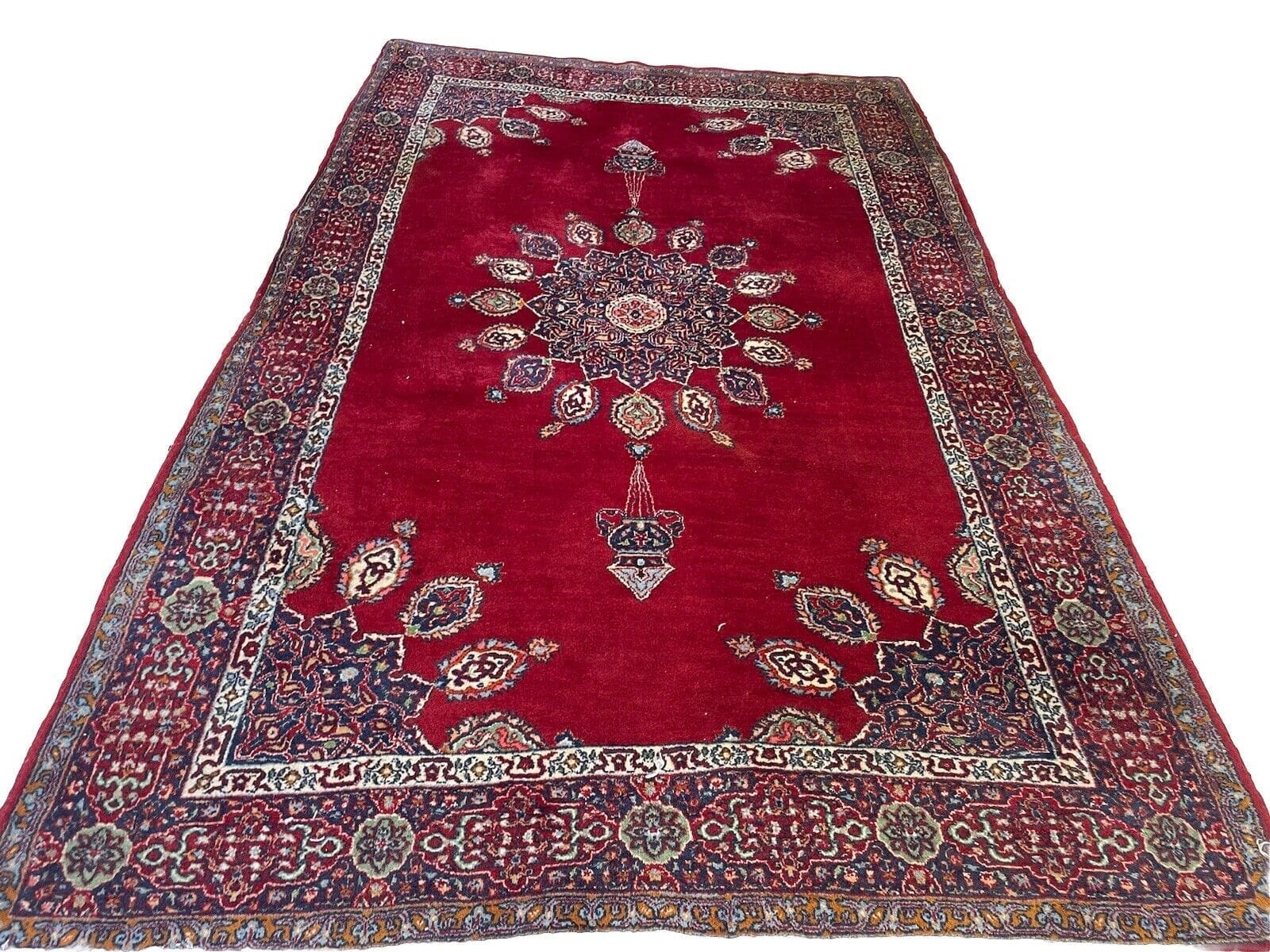 Antiker Perserteppich 220x140 cm, 320.000 Knoten, Kaschmir, anatolisches Design, elegante beige Farbe, handgeknüpft