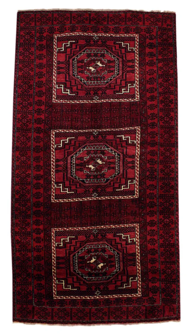 Belutsch Teppich 247 x 126 cm - Knotendichte 120.000-250.000 Knoten/m², handgeknüpft, Perserteppich