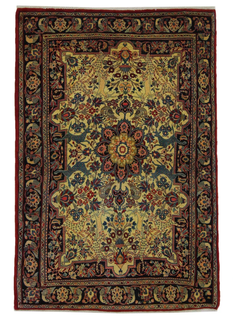 Bidjar Perserteppich 190 x 128 cm - 200.000 - 450.000 Knoten/m², strapazierfähig, robust, schmutzabweisend, handgeknüpft
