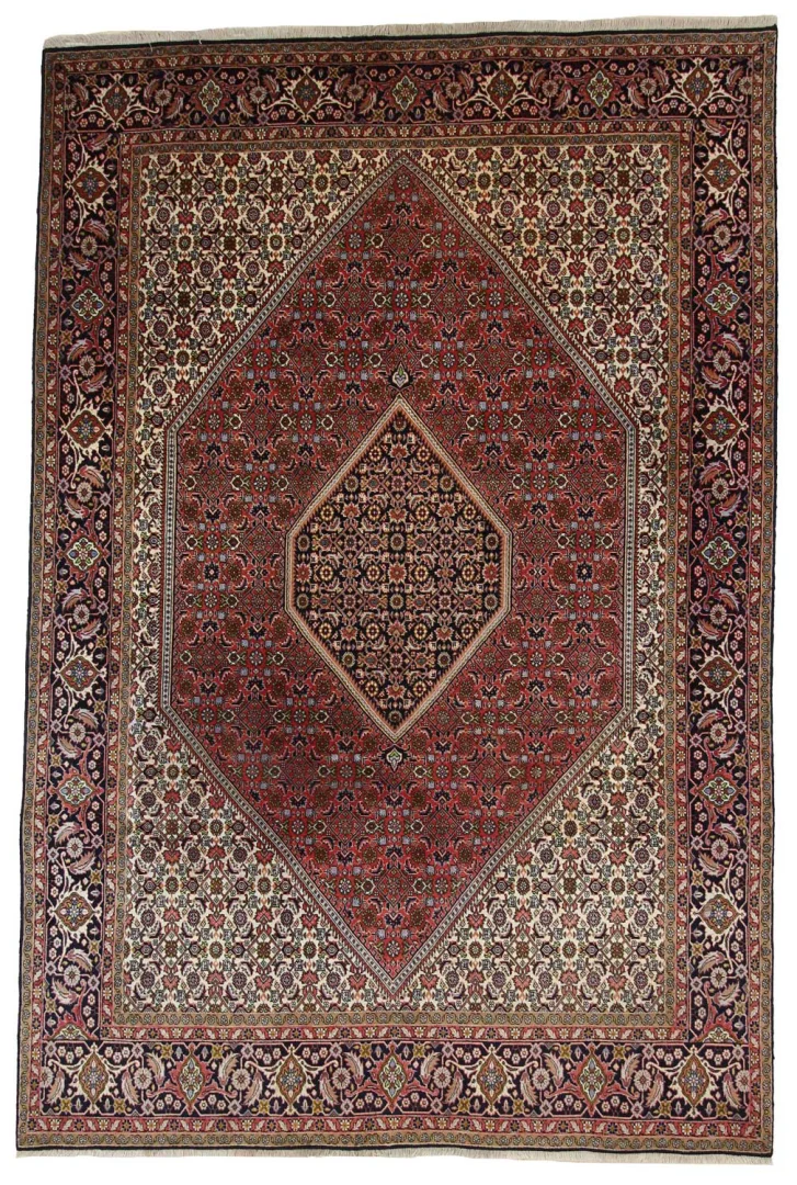 Bidjar Perserteppich 295 x 198 cm, Knotendichte: 200.000 - 450.000 Knoten/m², strapazierfähig, robust, schmutzabweisend, handgeknüpft