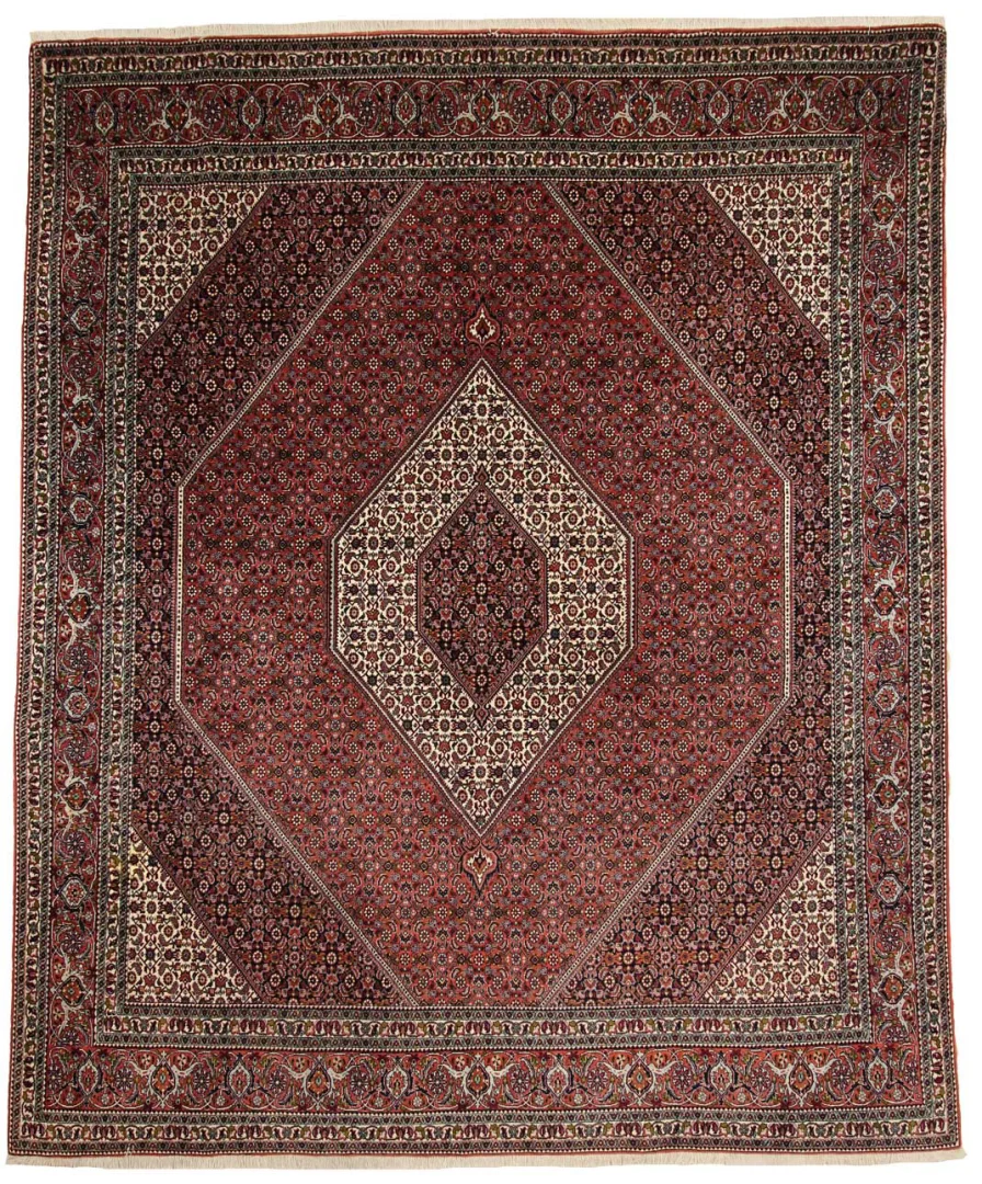 Bidjar Perserteppich 302 x 250 cm, 200.000 - 450.000 Knoten/m², strapazierfähig, robust, schmutzabweisend, handgeknüpft