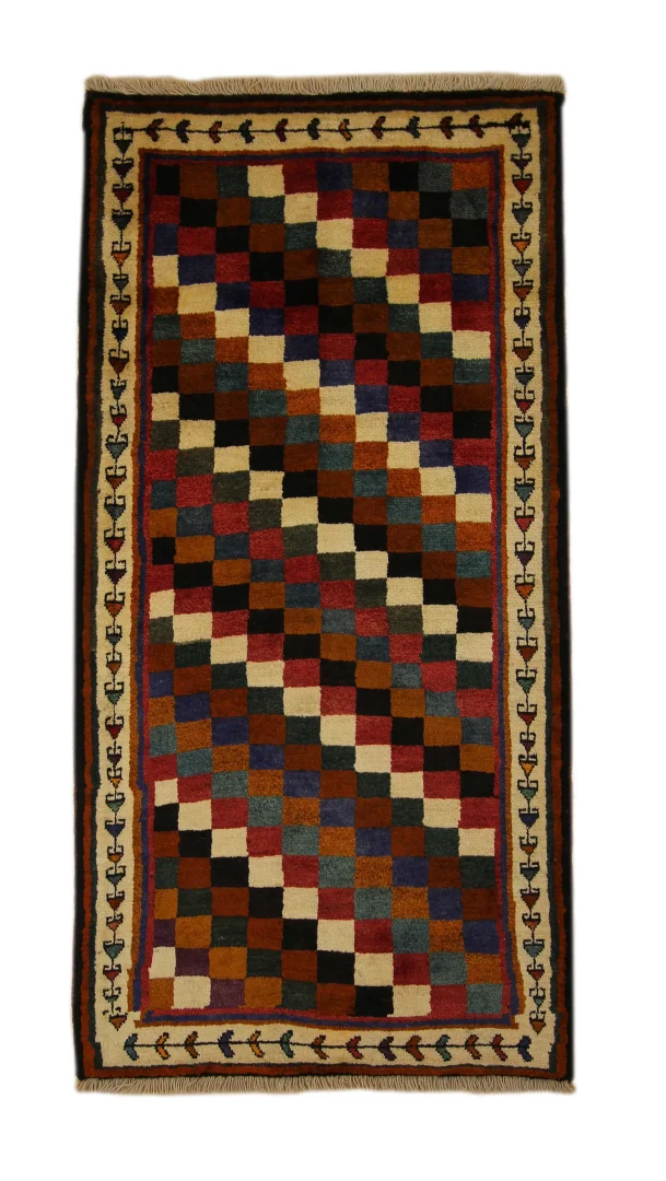 Gabbeh - Shuli 195 x 92 cm, 90.000 - 180.000 Knoten/m², kunstvolle Muster, handgeknüpft, Perserteppich