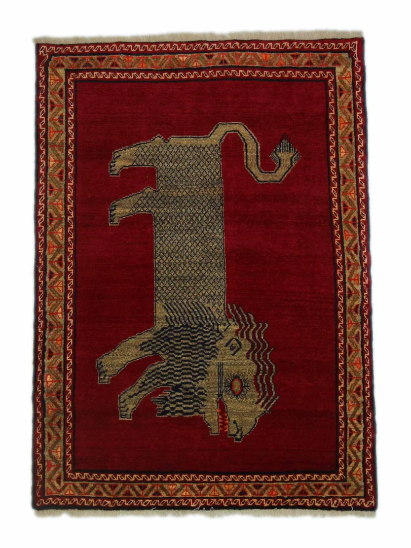 Gabbeh - Shuli 150 x 108 cm, 90.000 - 180.000 Knoten/m², ausgefallene Muster auf glanzvoller Schurwolle, handgeknüpft, Perserteppich