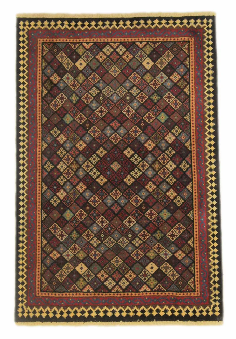 Gabbeh - Shuli Teppich 158 x 107 cm, 90.000 - 180.000 Knoten/m², ausgefallene Muster auf glanzvoller Schurwolle, handgeknüpft, Perserteppich