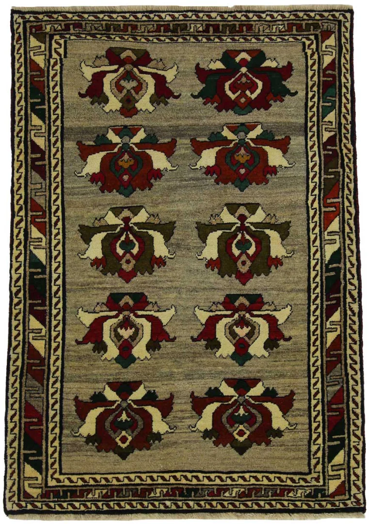 Gabbeh - Shuli Teppich 168 x 118 cm, ausgefallene Muster auf glanzvoller Schurwolle, Knotendichte: 90.000 - 180.000/m², handgeknüpft, Perserteppich