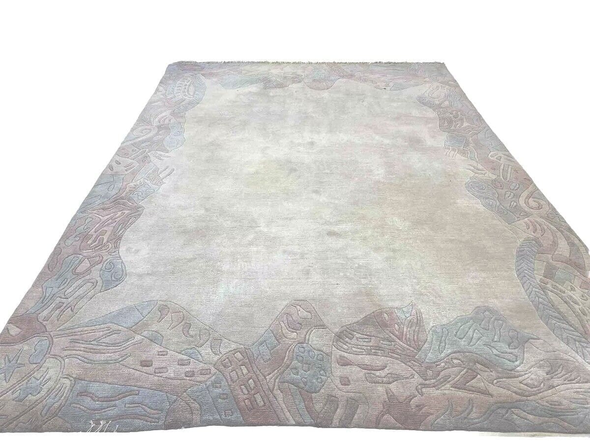 Perserteppich 350x250 cm - 1A Qualität, beige, neu, aus hochwertiger Hochlandwolle, handgeknüpft