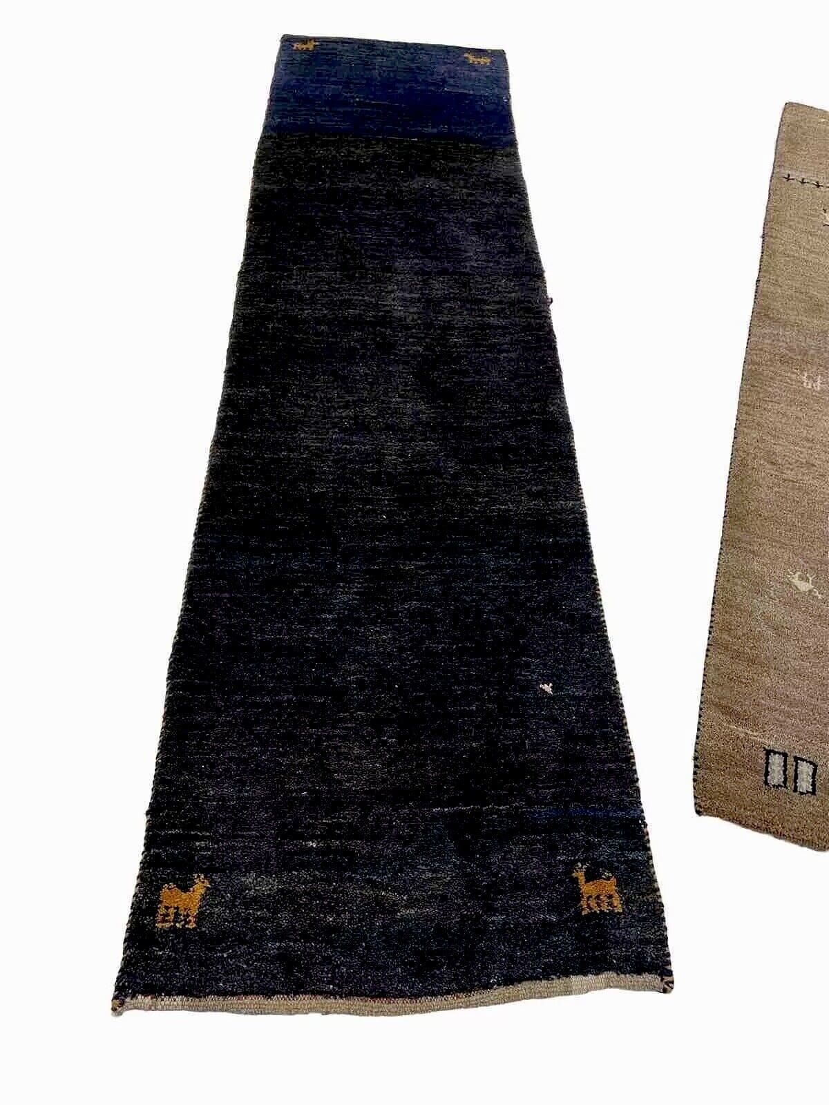 Bunter Gabeh Perserteppich 285x75 cm - 100% reine Schafwolle, hochflorig, neu, Top Qualität - handgeknüpft Läufer