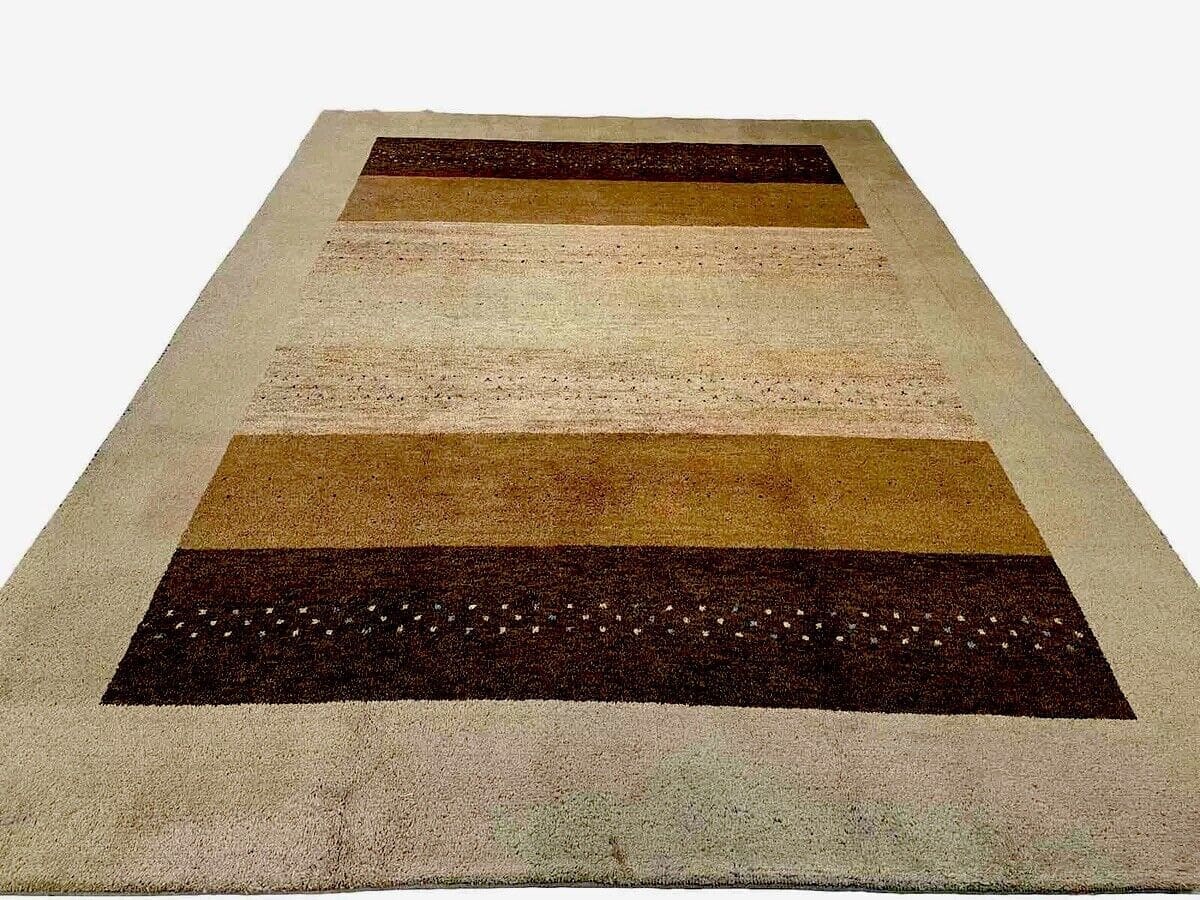 Gabbeh Teppich 250 x 350 cm – Handgeknüpft aus reiner Schafwolle, modernes Design, kinderfreundlich, 16 mm Florhöhe – Perserteppich