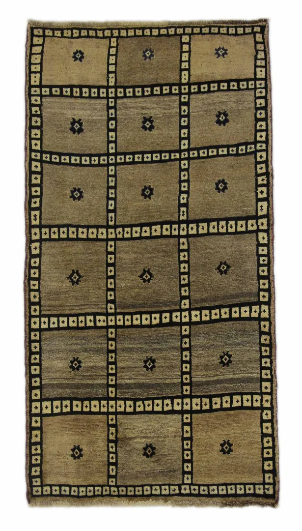 Gabbeh Shuli Teppich 175 x 92 cm - Ausgefallene Muster, Knotendichte 90.000 - 180.000/m², Handgeknüpft, Perserteppich