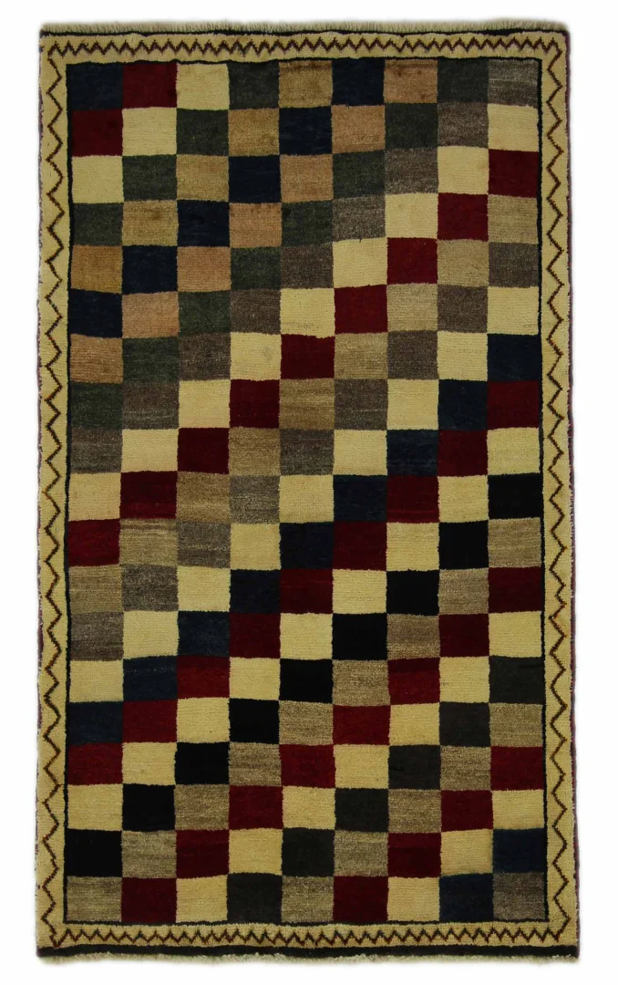 Gabbeh Teppich 176 x 101 cm - Gabbeh Shuli, ausgefallene Muster, Knotendichte 90.000 - 180.000/m², handgeknüpft, Perserteppich