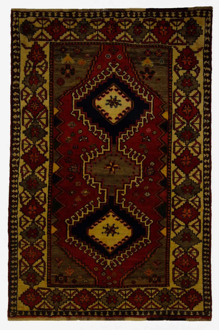 Gabbeh - Shuli Teppich 187 x 123 cm, Knotendichte 90.000 - 180.000/m², ausgefallene Muster auf glanzvoller Schurwolle, handgeknüpft, Perserteppich