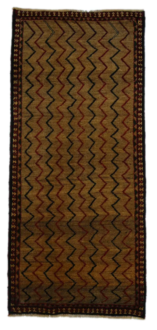 Gabbeh Shuli Teppich 190 x 87 cm - Ausgefallene Muster mit glanzvoller Schurwolle, Knotendichte 90.000 - 180.000/m², handgeknüpft, Perserteppich
