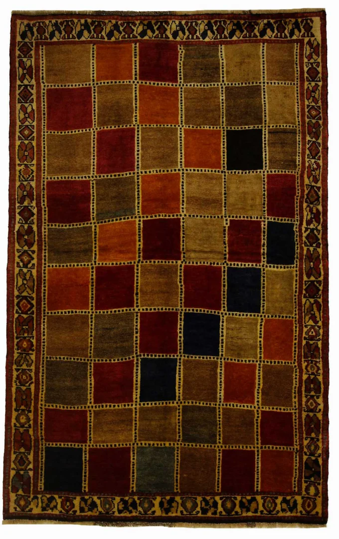 Gabbeh - Shuli Teppich 197 x 125 cm, 90.000 - 180.000 Knoten/m², ausgefallene Muster auf glanzvoller Schurwolle, handgeknüpft, Perserteppich