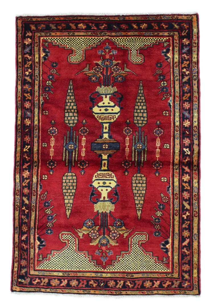 Perserteppich Hamadan 158 x 105 cm – Handgeknüpft, mit traditionellem Muster – handgeknüpft Perserteppich