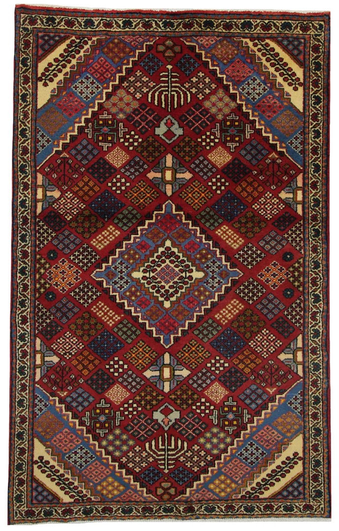 Handgeknüpfter Perserteppich Hamadan 196 x 123 cm, Knotendichte ca. 100.000 - 350.000 Knoten/m², vielfältiges Design