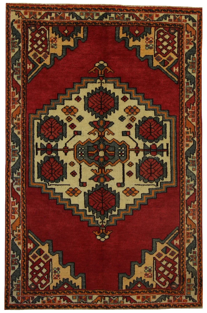 Hamadan Teppich 197 x 127 cm, Knotendichte 100.000 - 350.000 Knoten/m², vielfältiges Design, handgeknüpft, Perserteppich