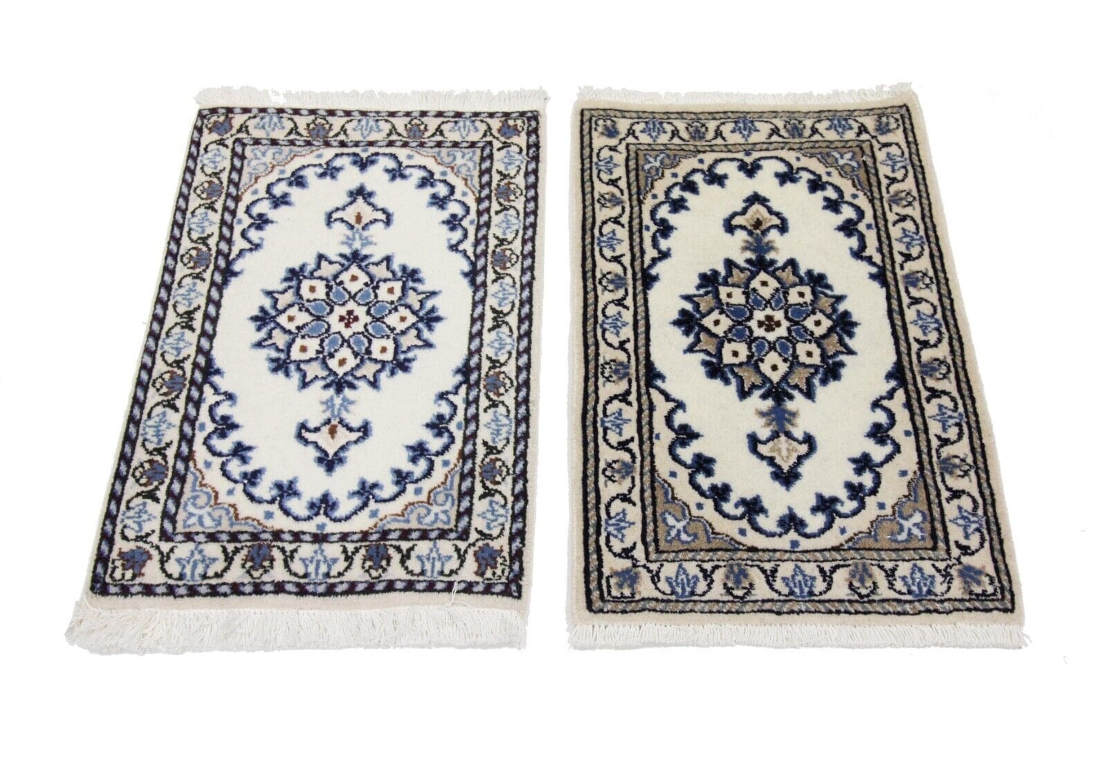 Original Perserteppich 2. Wahl Nain Poshti 40 cm x 60 cm - Top Zustand, Handgeknüpft, Perserteppich