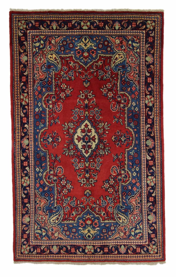 Hamadan Perserteppich 223 x 137 cm - ca. 100.000 - 350.000 Knoten/m², widerstandsfähiges Wollmaterial, vielfältiges Design - handgeknüpft, Perserteppich