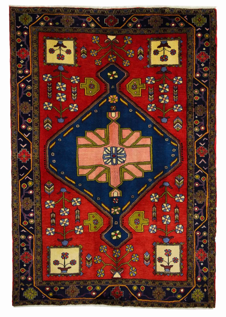 Hamadan Teppich 230 x 160 cm, Knotendichte 100.000 - 350.000/m², vielfältiges Design, handgeknüpft, Perserteppich