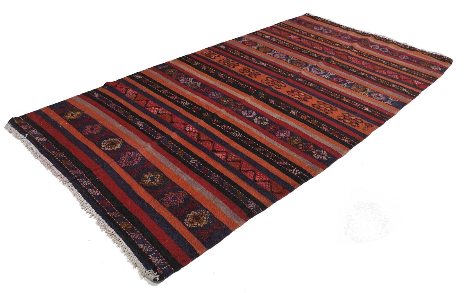 Orientteppich Ghashghai Fars 317 x 160 cm - Handgewebter Modern Kelim, 100% Handgeknüpft