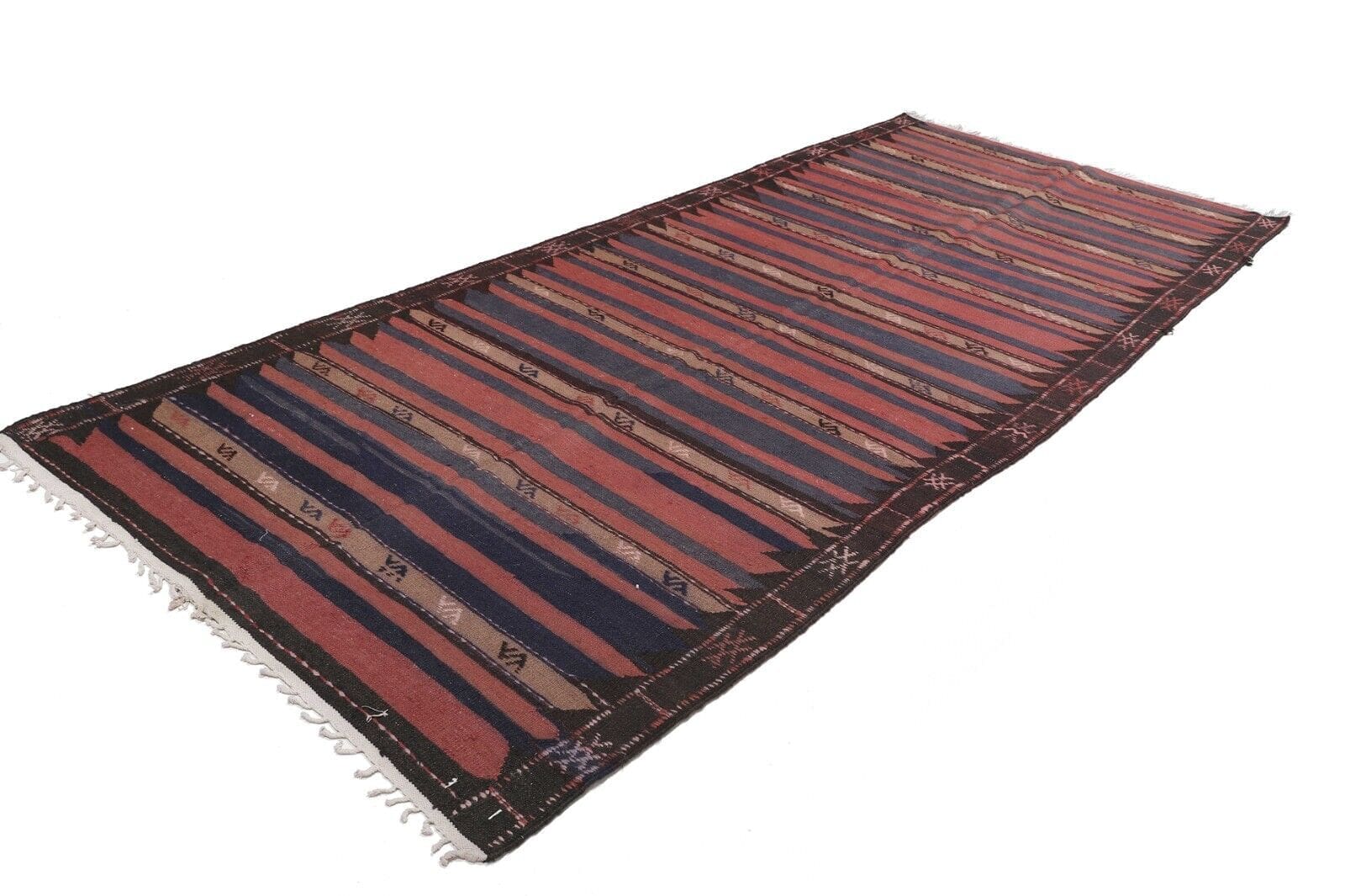 Orientteppich 370 cm x 160 cm - Handgewebter Modern Kelim Ghashghai Fars - 100% Handgeknüpft