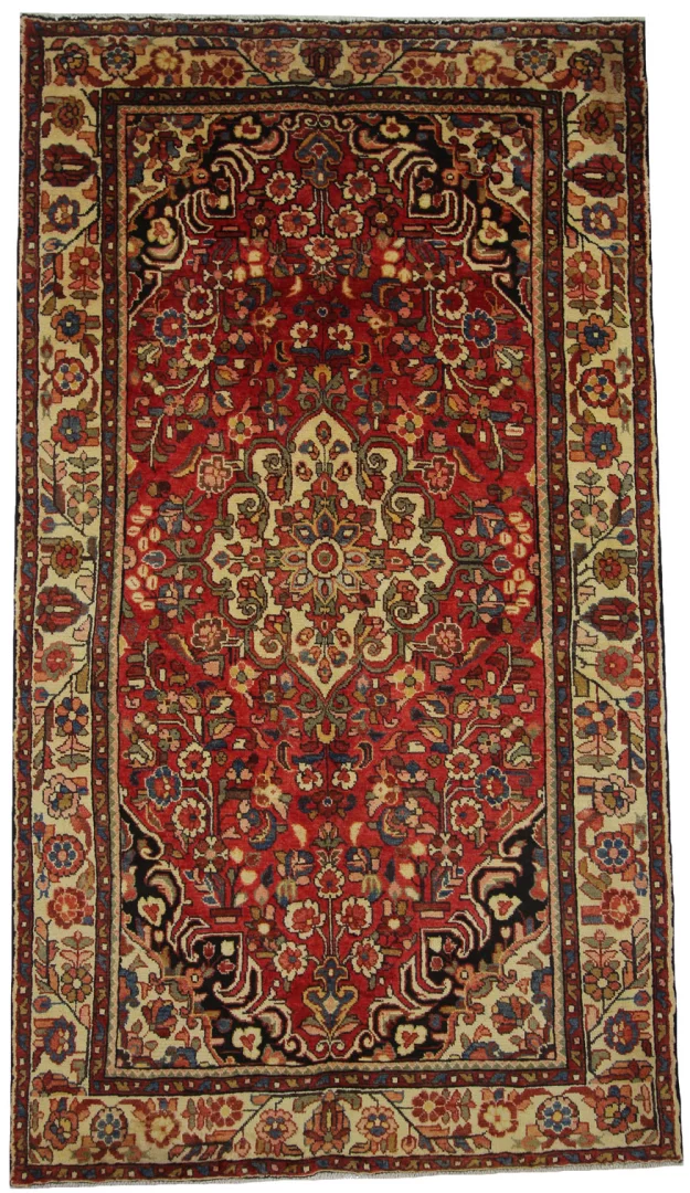 Hamadan Teppich 268 x 152 cm – 100.000 - 350.000 Knoten/m² – widerstandsfähige Wolle, vielfältiges Design – handgeknüpft, Perserteppich
