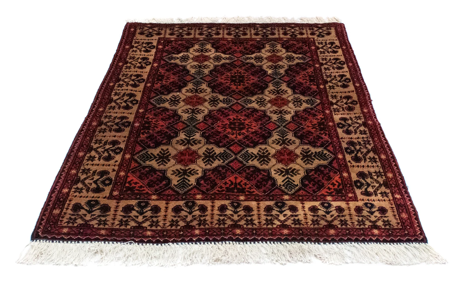 Ariana Ziegler Samarkand Teppich 144 x 98 cm – Glänzende Schurwolle, Langlebig, Vielfältige Farben – Handgeknüpft, Perserteppich