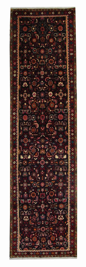 Hamadan Teppich 304 x 83 cm - Knotendichte 100.000 - 350.000 Knoten/m², vielseitiges Design, handgeknüpft, Perserteppich