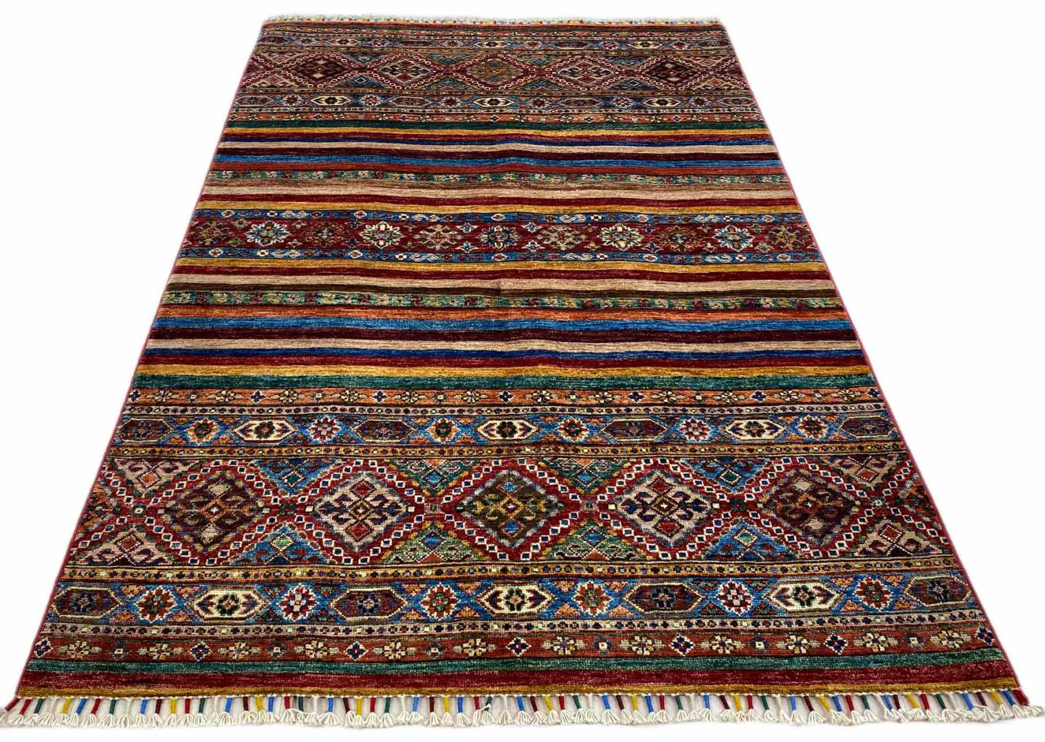 Ariana Ziegler Samarkand Teppich 187 x 122 cm – glänzende Schurwolle, hohe Langlebigkeit, für stark frequentierte Räume – handgeknüpft, Perserteppich
