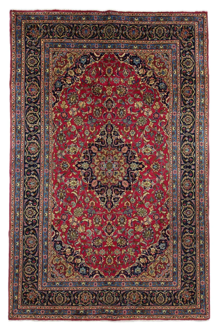 Kashmar Perserteppich 306 x 197 cm, Zirkhaki-Muster, 200.000 - 300.000 Knoten/m², handgeknüpft, Perserteppich
