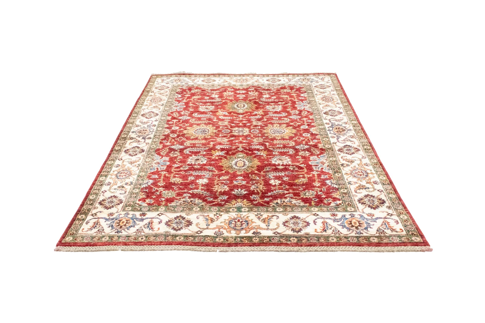 Ariana Ziegler Samarkand Teppich 203 x 148 cm – glänzende Schurwolle, langlebig und vielseitig einsetzbar – handgeknüpft, Perserteppich