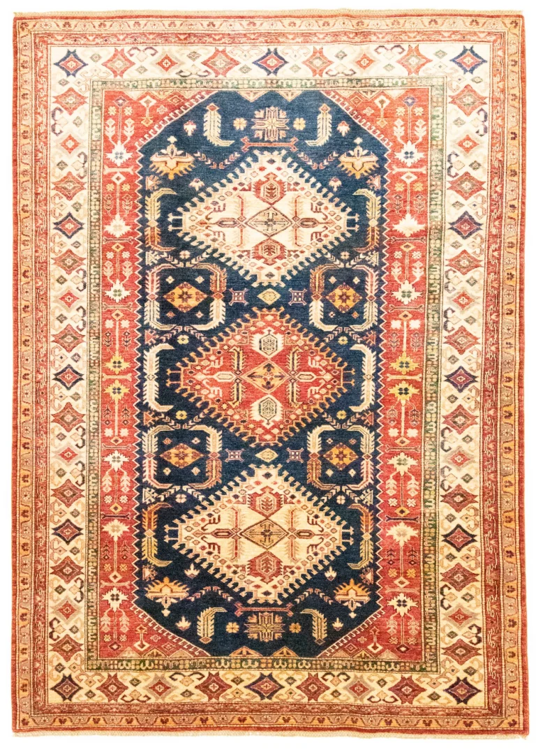 Kazak Perserteppich 297 x 207 cm – Geometrisches Design, Handgeknüpft, Kurzer Flor