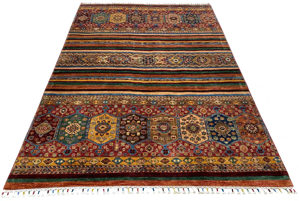 Ariana Ziegler Samarkand Teppich 247 x 168 cm - glänzende Schurwolle, langlebig und pflegeleicht, handgeknüpft, Perserteppich